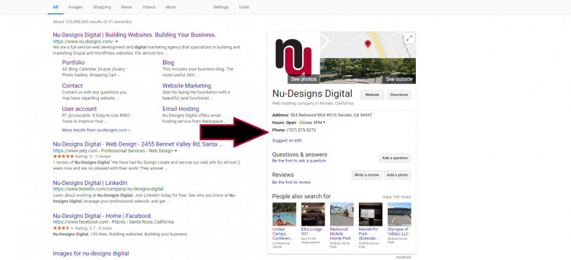 Nu-Designs helps you figure out how to show in Google's Knowledge Pane