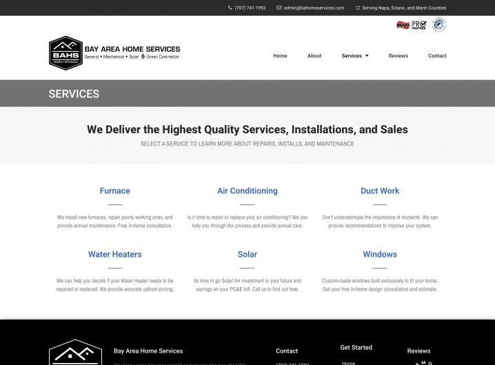 Bay Area Home Services service overview