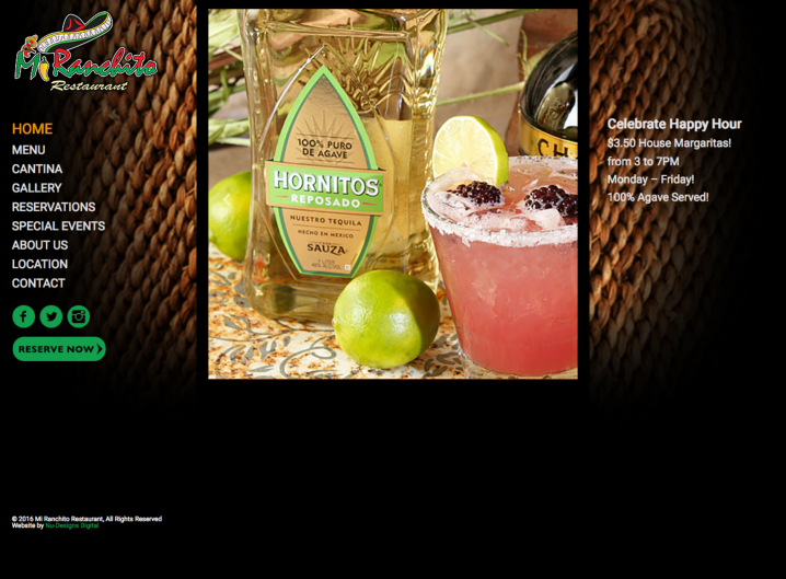 Mi Ranchito Restaurant Home page