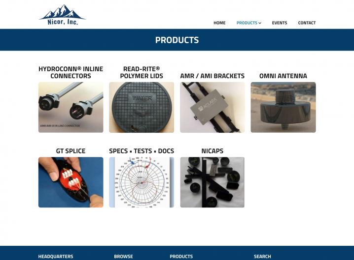 Nicor Inc. product overview page