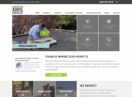 Abril Roofing Homepage